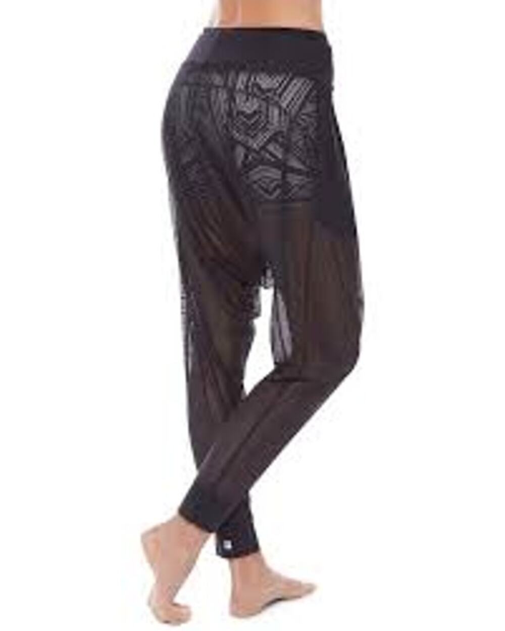 SWEATY BETTY Hatha Harem Yoga Trousers Mesh Sheer Pants Size Small S